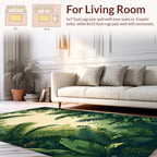 Lush Tropical Palm Leaf Jungle Design Rug