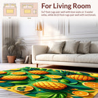 Vibrant Pineapple and Citrus Pattern Rug