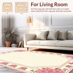 Floral Vintage Polka Dot Accent Rug
