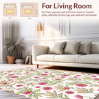 Delicate Floral Vines Pattern Rug