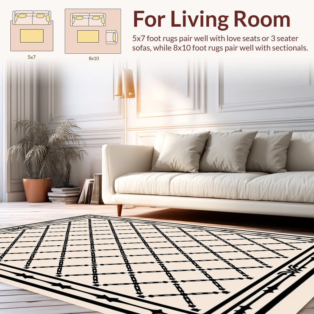 Classic Lattice Border Design Rug