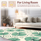 Teal Floral Swirl Pattern Rug