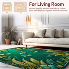 Lush Botanical Garden Butterfly Design Rug
