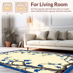 Vine Blue Leafy Flourish Rug