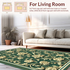 Elegant Floral Swirl Pattern Rug