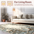 Elegant Floral Scrollwork Patterned Rug