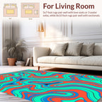 Vibrant Waves Patterned Design Rug