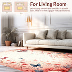Whimsical Butterflies Floral Vines Rug