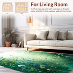 Wildflower Meadow Watercolor Design Rug