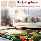 Enchanting Woodland Mushroom Garden Path Rug