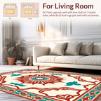 Ornamental Mandala With Floral Accents Rug