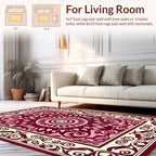 Ornate Floral Scrollwork Pattern Rug