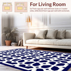 White Lattice Geometric Pattern Rug