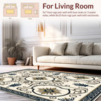 Elegant Floral Scrollwork Design Rug