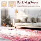 Pink Butterfly Garden Pattern Rug