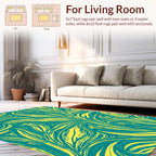 Flowing Leaf Contour Pattern Rug