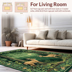 Enchanted Forest Deer Motif Rug