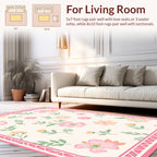 Pastel Floral Vine Pattern Rug