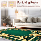 Ornate Floral Scrollwork Design Rug