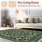Ornate Floral Inlay Pattern Rug