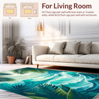 Tropical Ocean Wave Beach Scene Rug