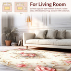 Soft Pink Floral Swirls Rug