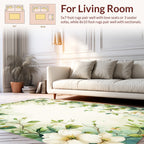 Elegant Floral Vine Watercolor Design Rug