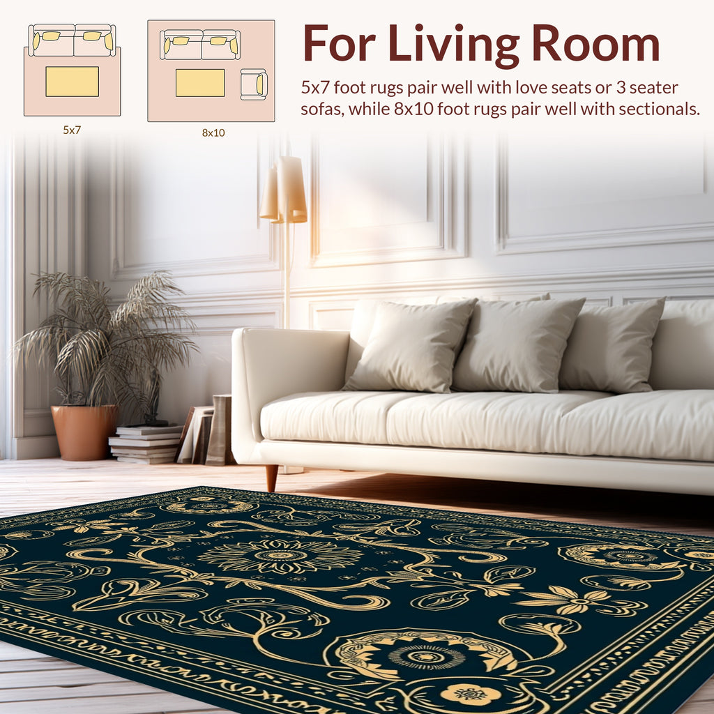 Vintage Floral Medallion Ornament Rug