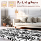 Abstract Organic Stripe Pattern Rug