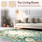 Whimsical Birds Floral Frame Design Rug