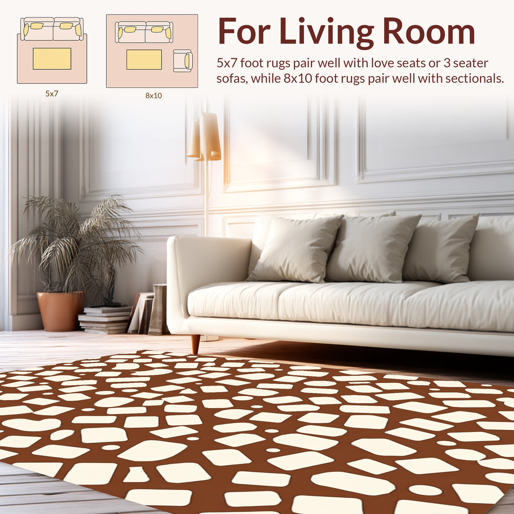 Abstract Organic Spot Pattern Rug