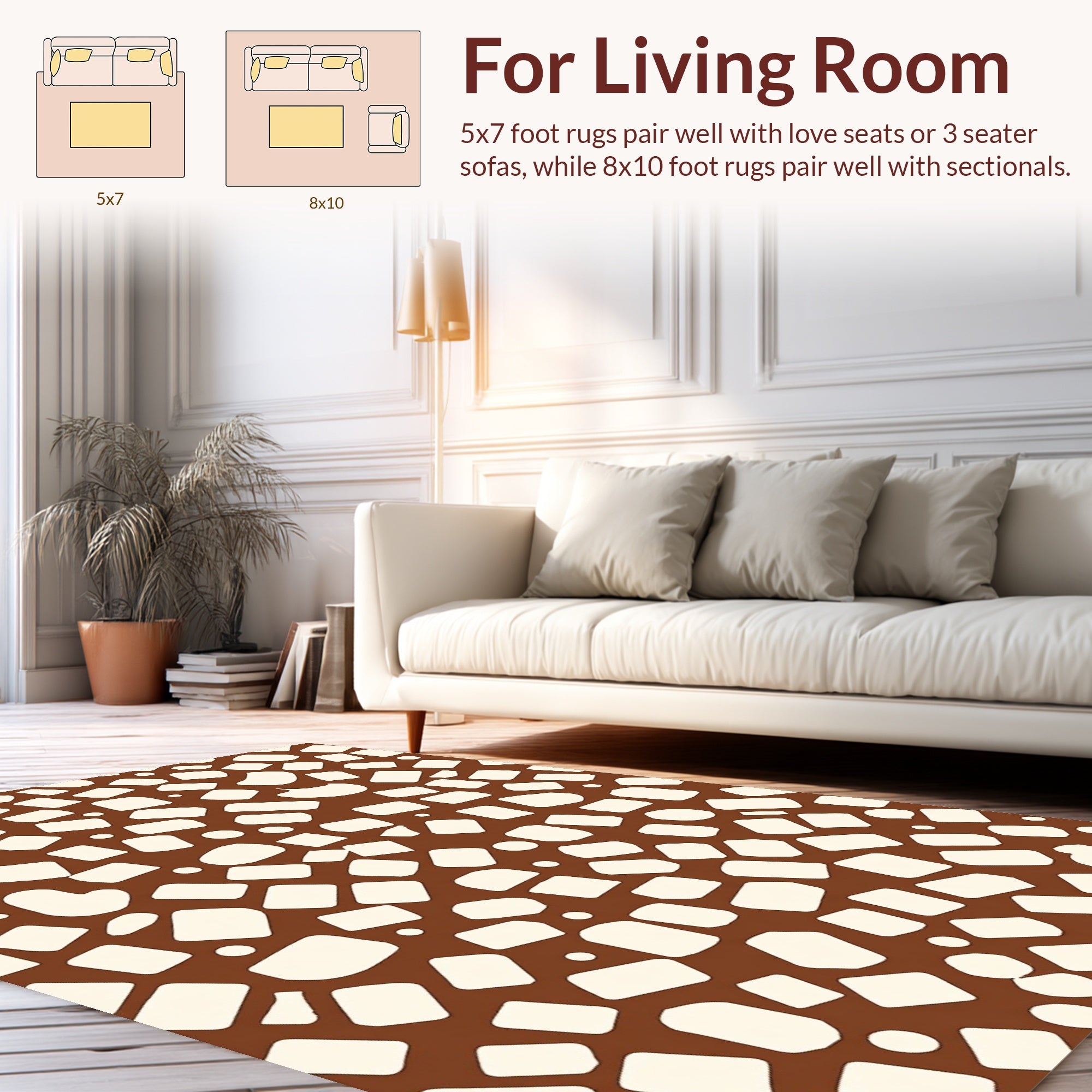 Abstract Organic Spot Pattern Rug