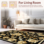 Rich Floral Scrollwork Classic Design Rug
