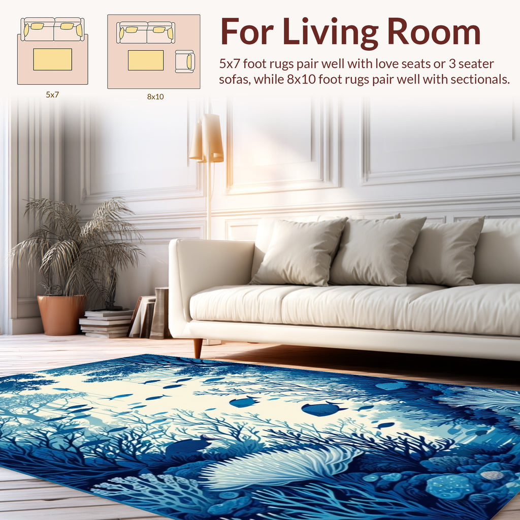Undersea Forest With Schooling Fish Rug
