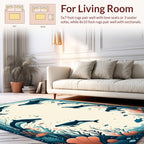 Oceanic Life With Whales And Dolphins Rug