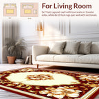 Ornate Floral Gold Detailed Rug