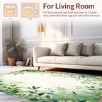 Lush Greenery Floral Vine Pattern Rug