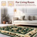 Ornate Floral Vine Persian-Inspired Rug