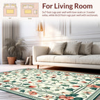 Vintage Floral Vine Scroll Pattern Rug