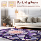 Midnight Bloom Floral Pattern Rug