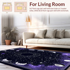 Celestial Moon Phases Starry Night Design Rug
