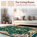Vintage Cat Floral Frame Rug