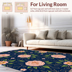 Vintage Rose Garden Floral Pattern Rug