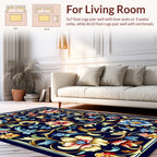 Intricate Floral Vines Dark Romance Rug