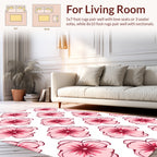 Pink Cherry Blossom Pattern Rug