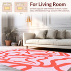 Coral Wave Pattern Rug
