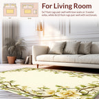 Elegant Floral Vine Cream Rug