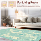 Stylized Swirl Geometric Abstract Design Rug