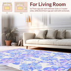 Pastel Floral Abstract Pattern Design Rug