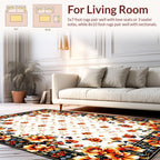 Radiant Floral Border Pattern Rug